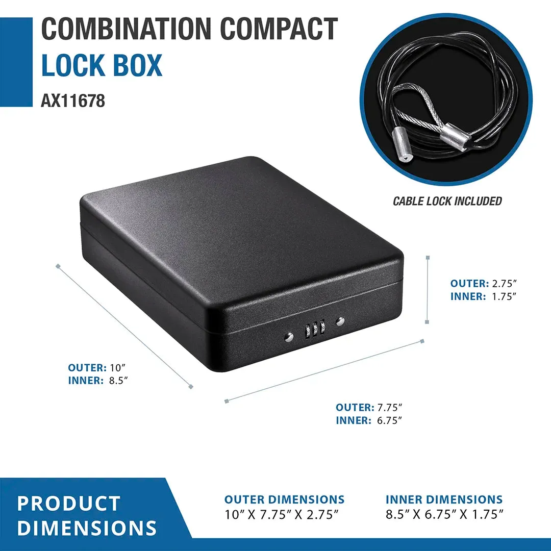 Barska AX11678 lockbox cijferslot compact met kabel