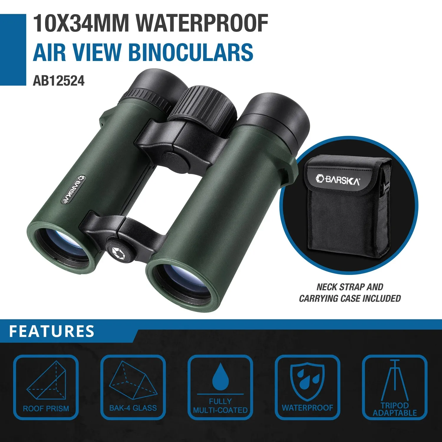 Barska Air View AB12524 verrekijker 10x34 waterdicht