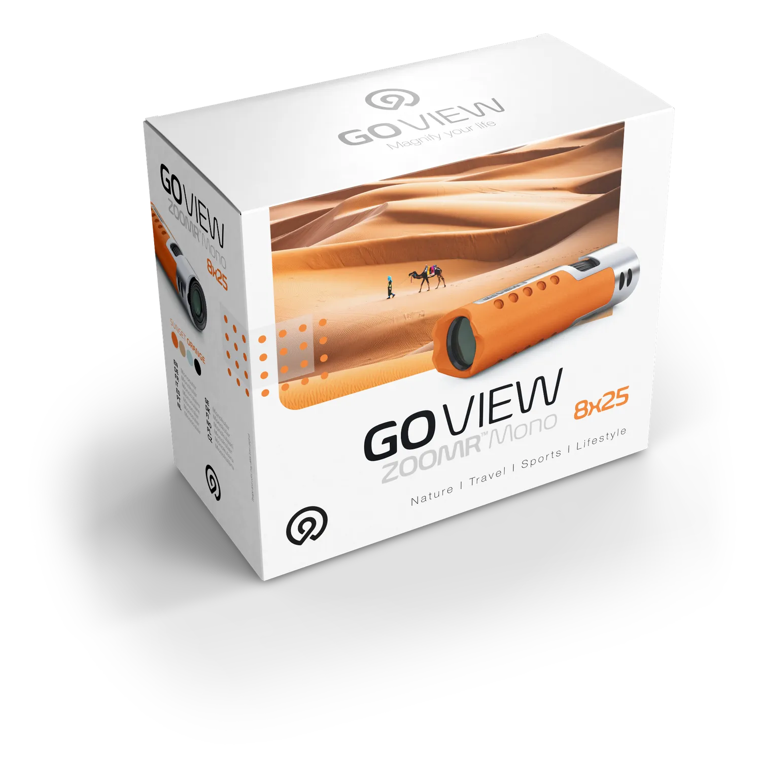 Go View ZOOMR Mono 8x25 monokijker Sunset Orange 8x