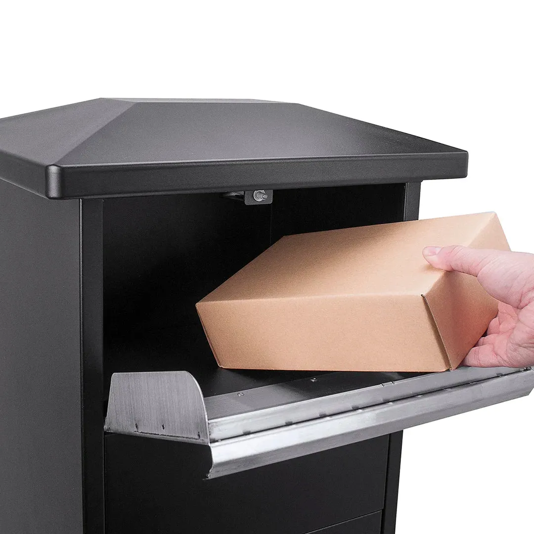 Barska MPB-500 pakketbox met klep zwart staal