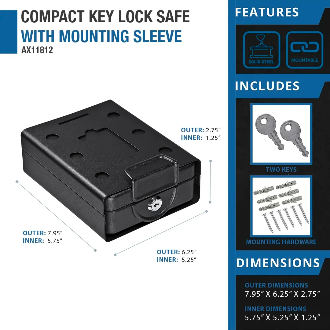 Barska AX11812 autosafe klein met sleutelslot en sleeve