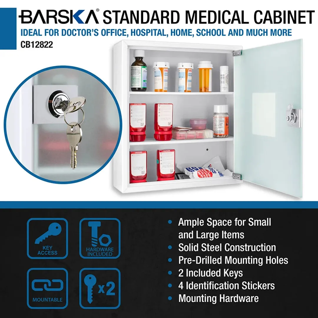 Barska CB12822 Medicijnkast Staal Matglas Slot