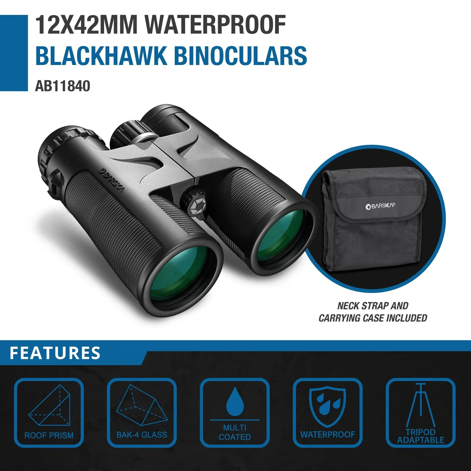 Barska Blackhawk 12x42 verrekijker waterdicht