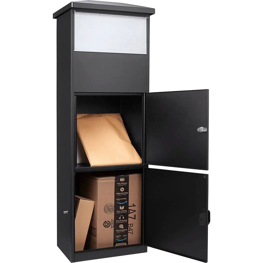 Barska MPB-600 pakketbox zwart staal met dubbel vak