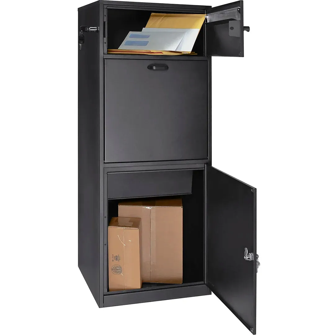 Barska MPB-700 brievenbus pakketbox staal zwart