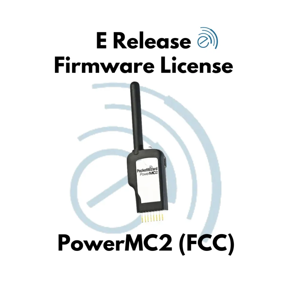 PocketWizard PowerMC2 E Release firmwarelicentie FCC bereik
