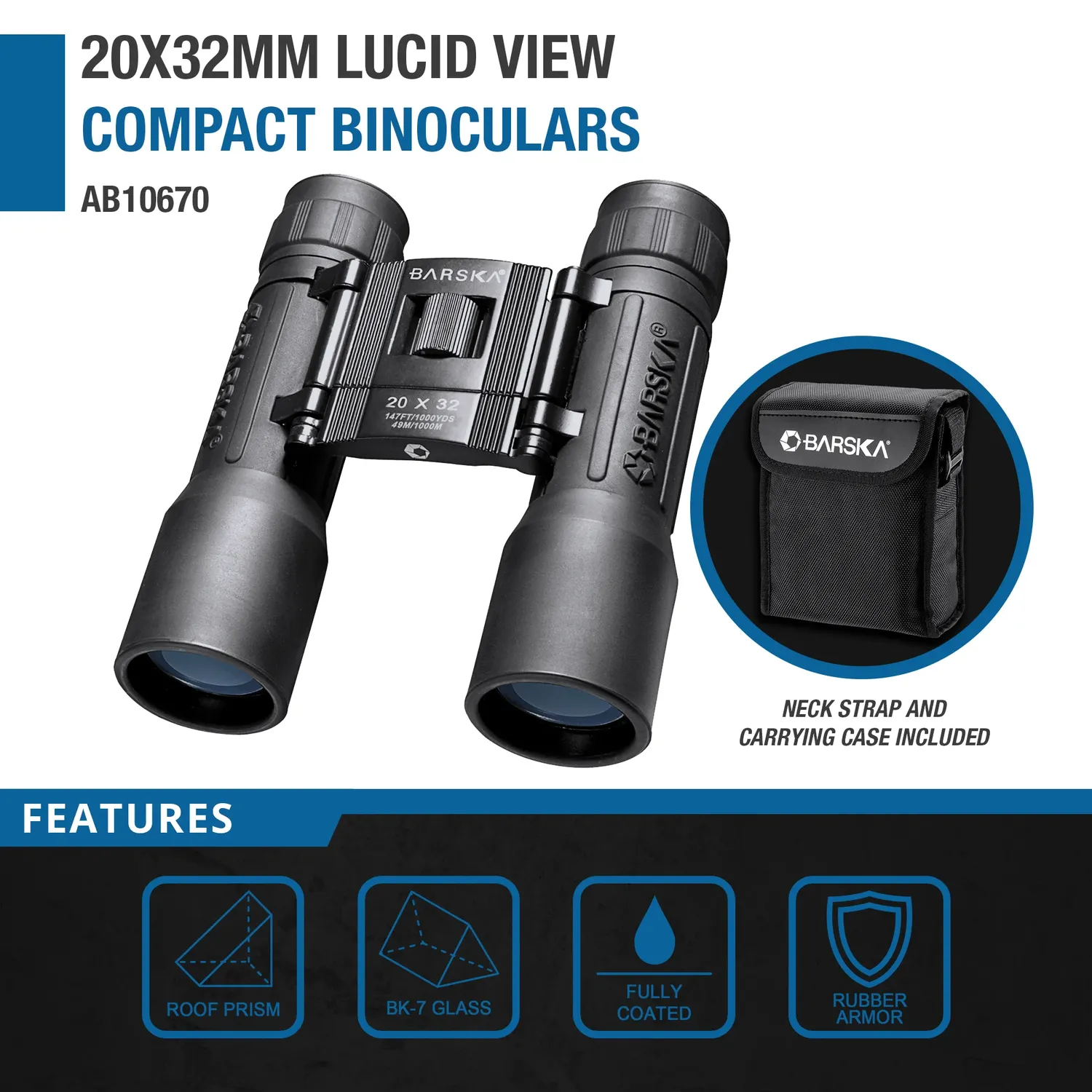 Barska Lucid View AB10670 verrekijker 20x32 compact vouwbaar
