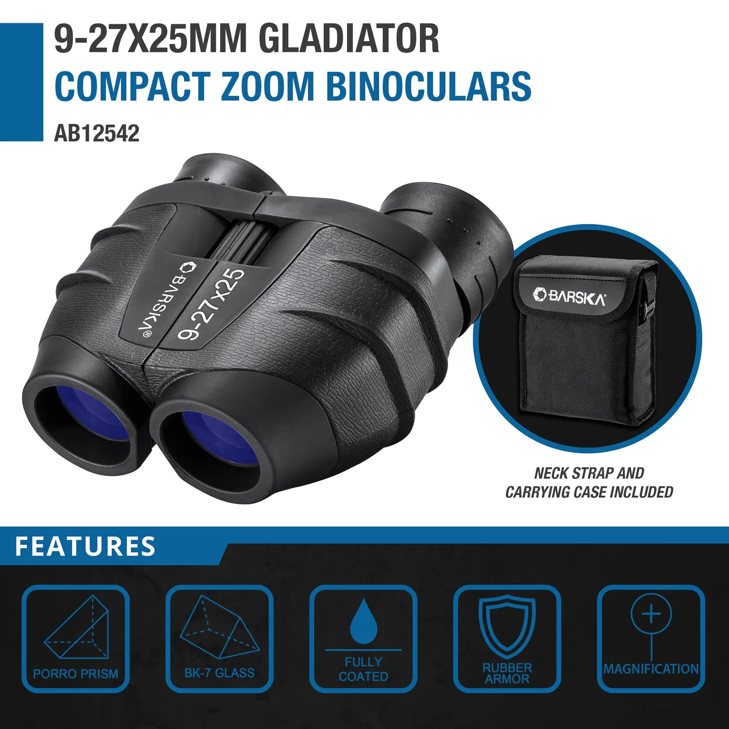 Barska Gladiator AB12542 verrekijker 9-27x25 zoom