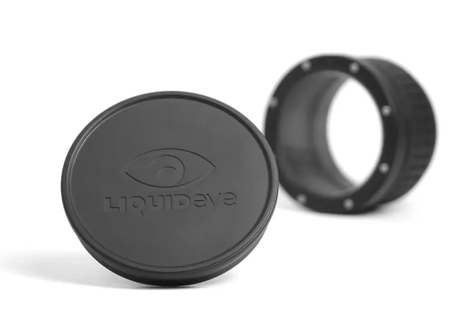Liquid Eye rubber voorkap L flat ports zwart
