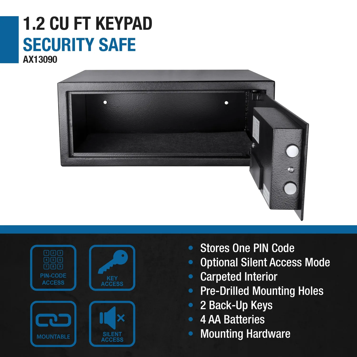 Barska AX13090 kluis digitaal 1.2 cu ft code