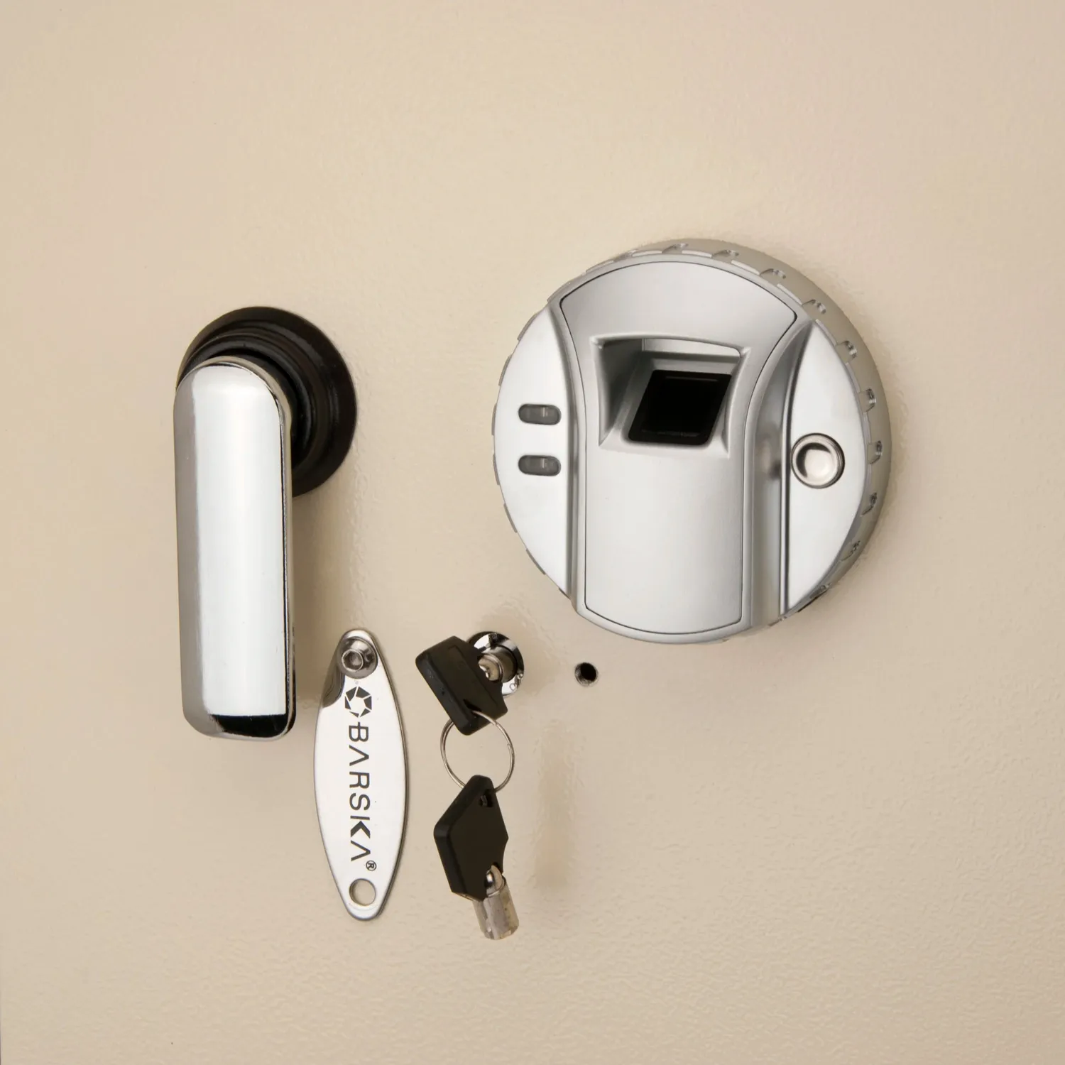 Barska AX12408 muurkluis biometrisch beige rechts