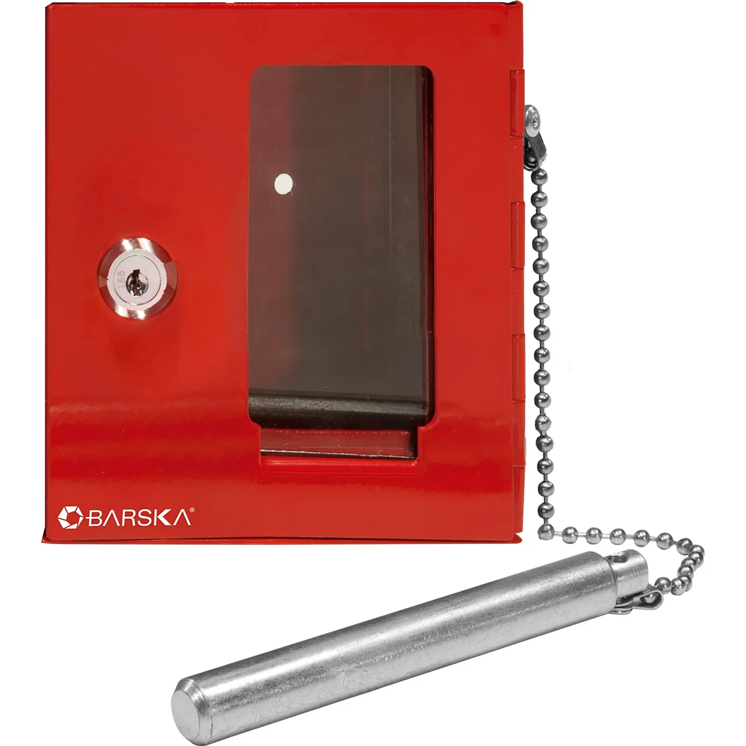 Barska AX11838 sleutelkastje nood rood met hamer klein