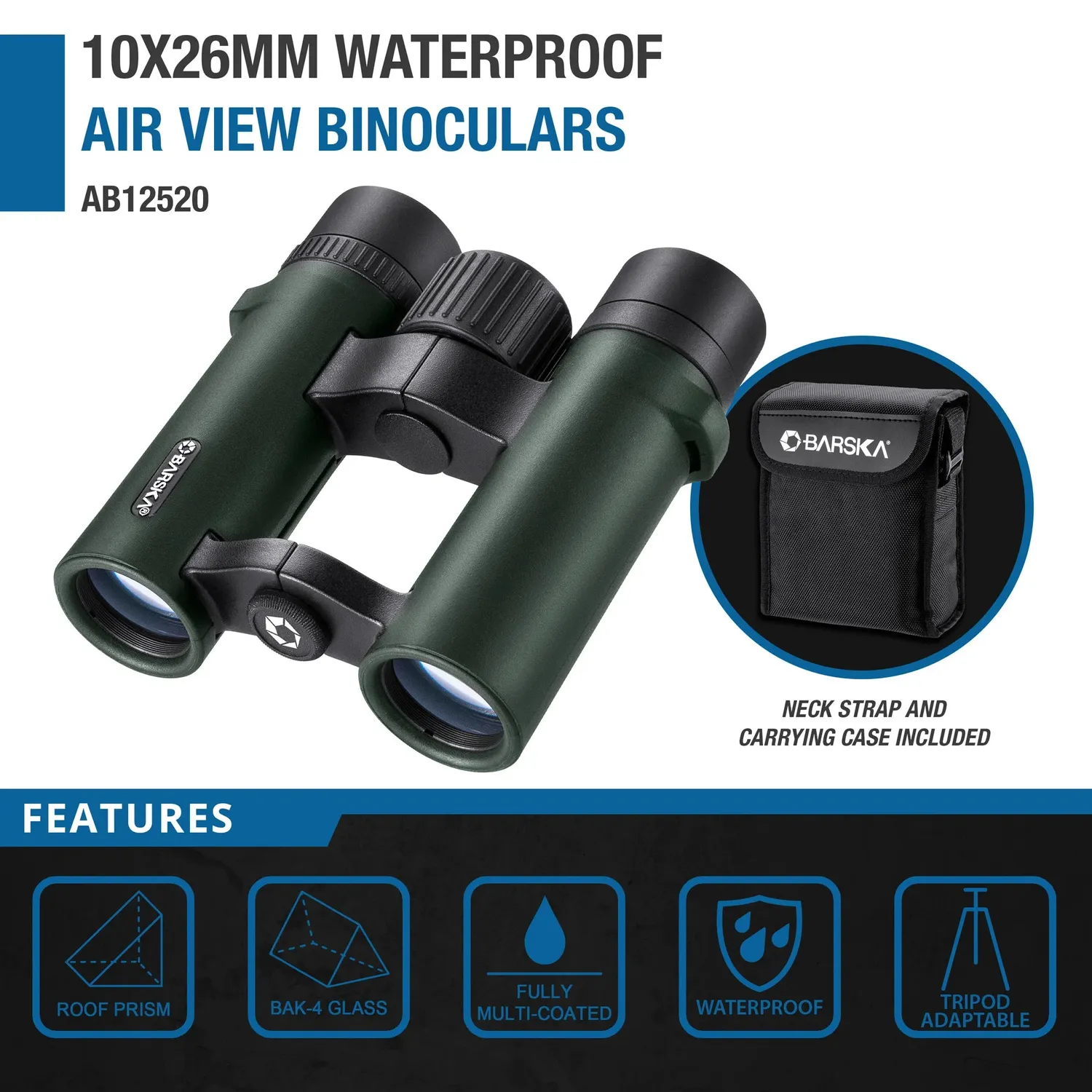 Barska Air View AB12520 verrekijker 10x26 waterdicht