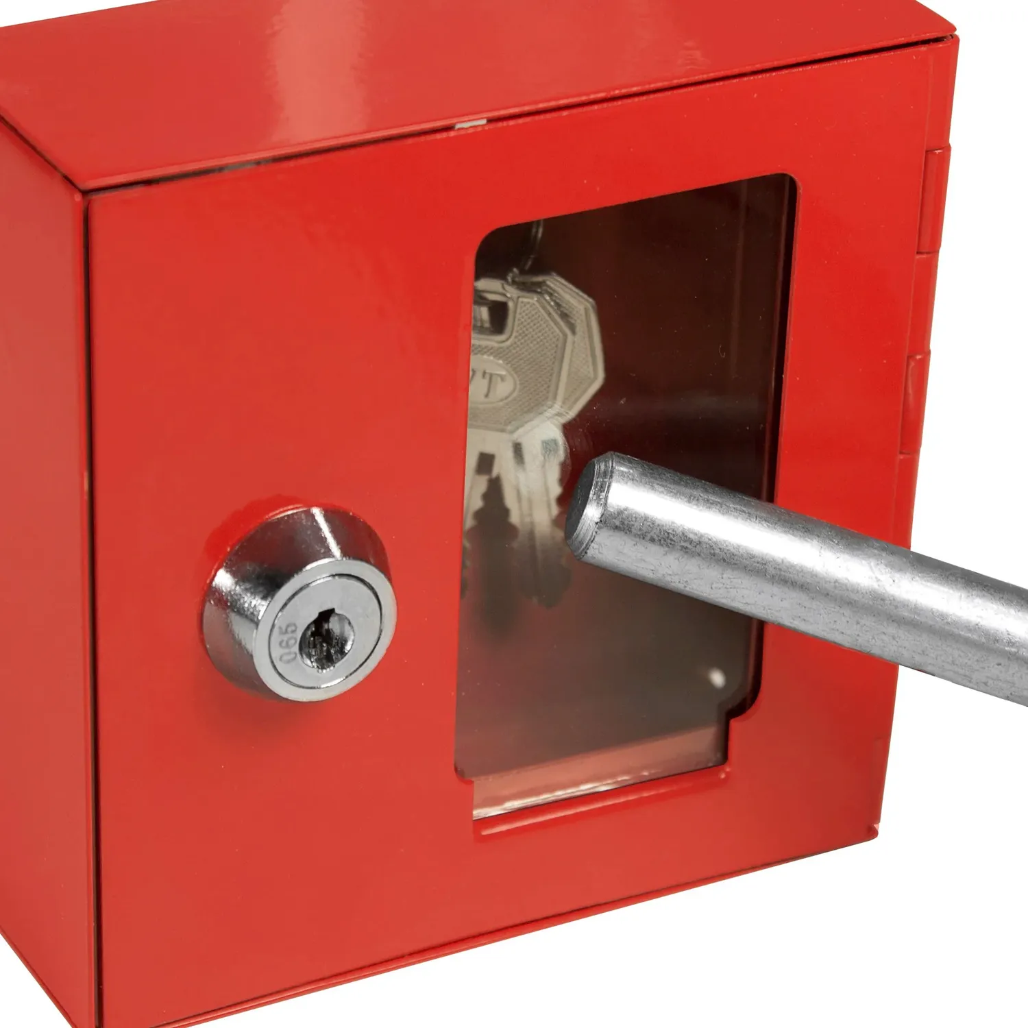 Barska AX11838 sleutelkastje nood rood met hamer klein