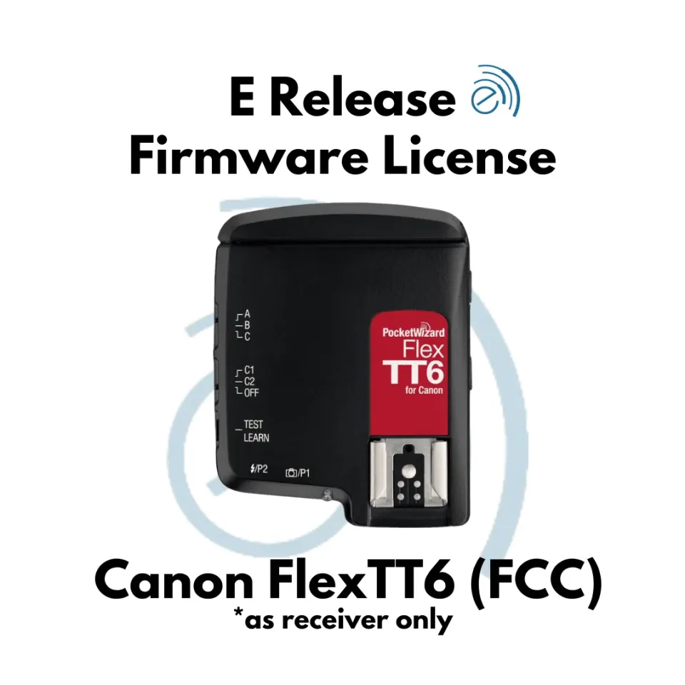 PocketWizard FlexTT6 Canon E Release firmware licentie FCC