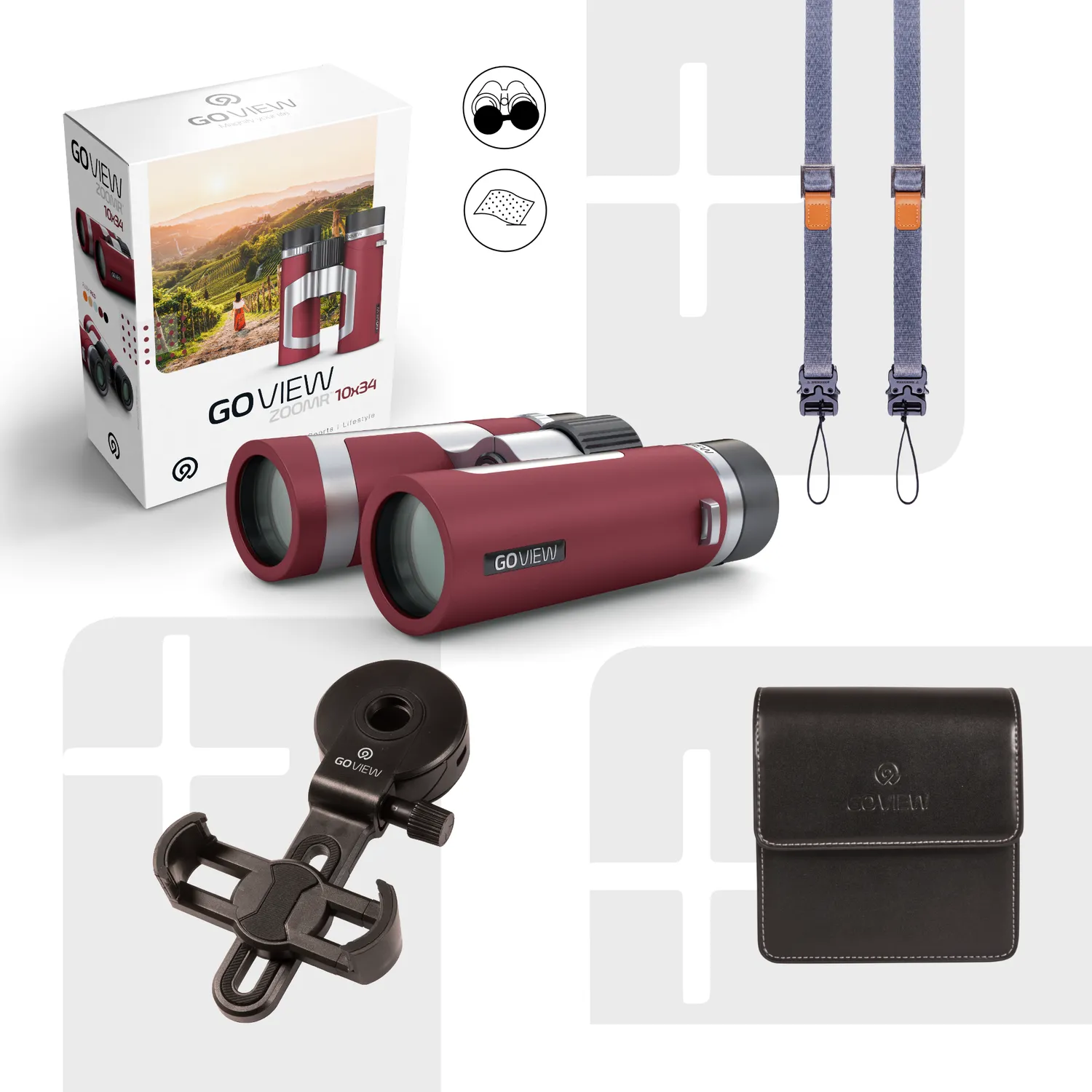 Go View ZoomR 10x34 verrekijker magnesium lichtgewicht