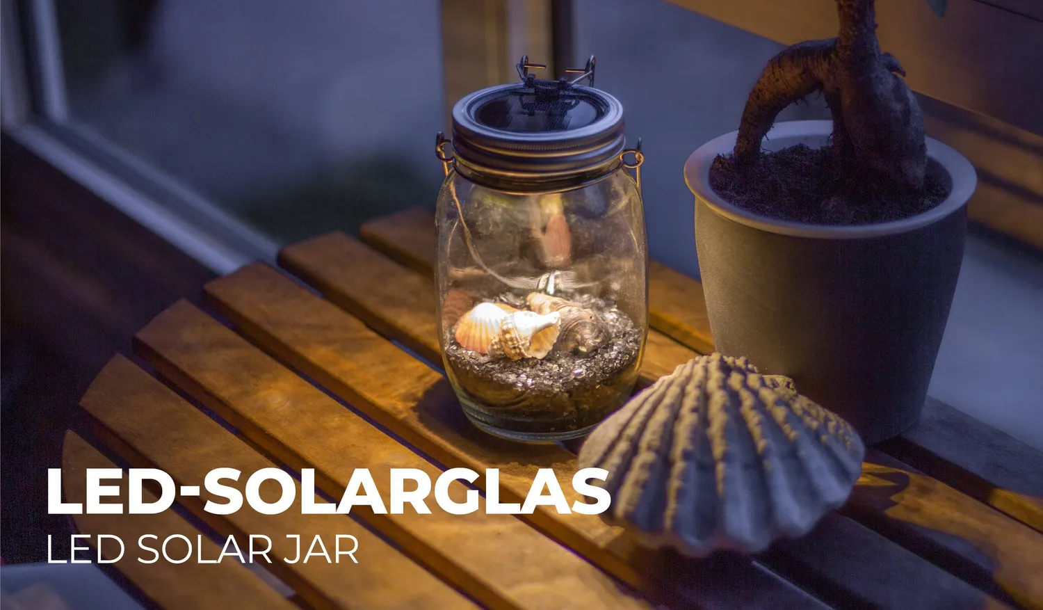 Maginon LED solar glas tuinlamp op zonne-energie
