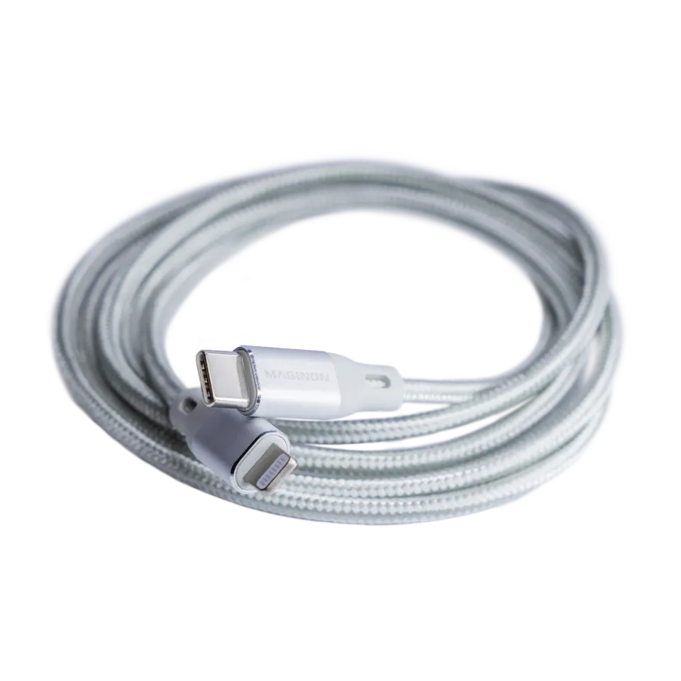 Maginon Lightning naar USB-C kabel 1,2 m nylon B-ware