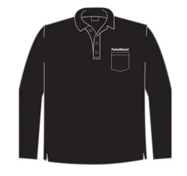 PocketWizard polo lange mouw zwart katoen