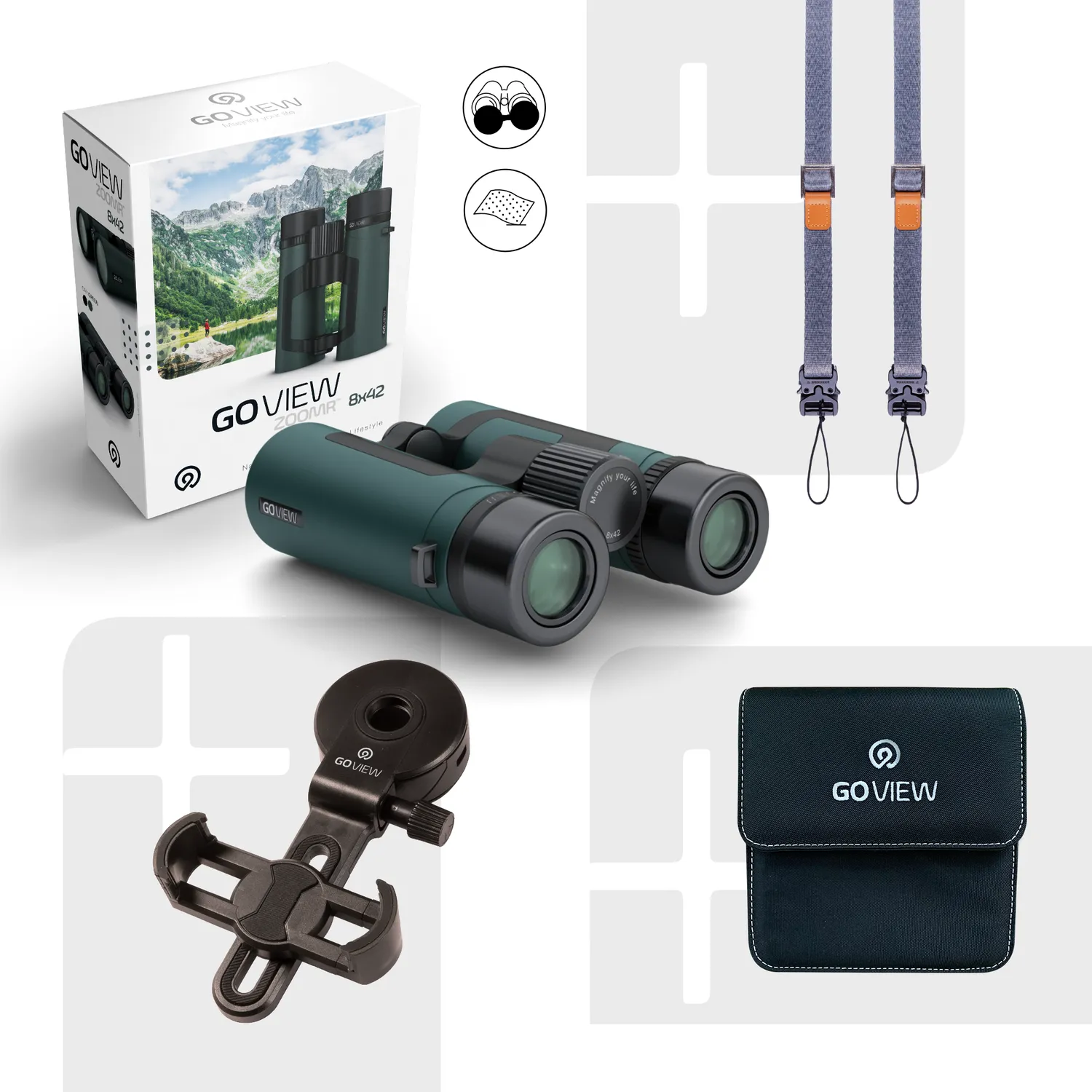 Go View ZoomR 8x42 verrekijker groot beeldveld