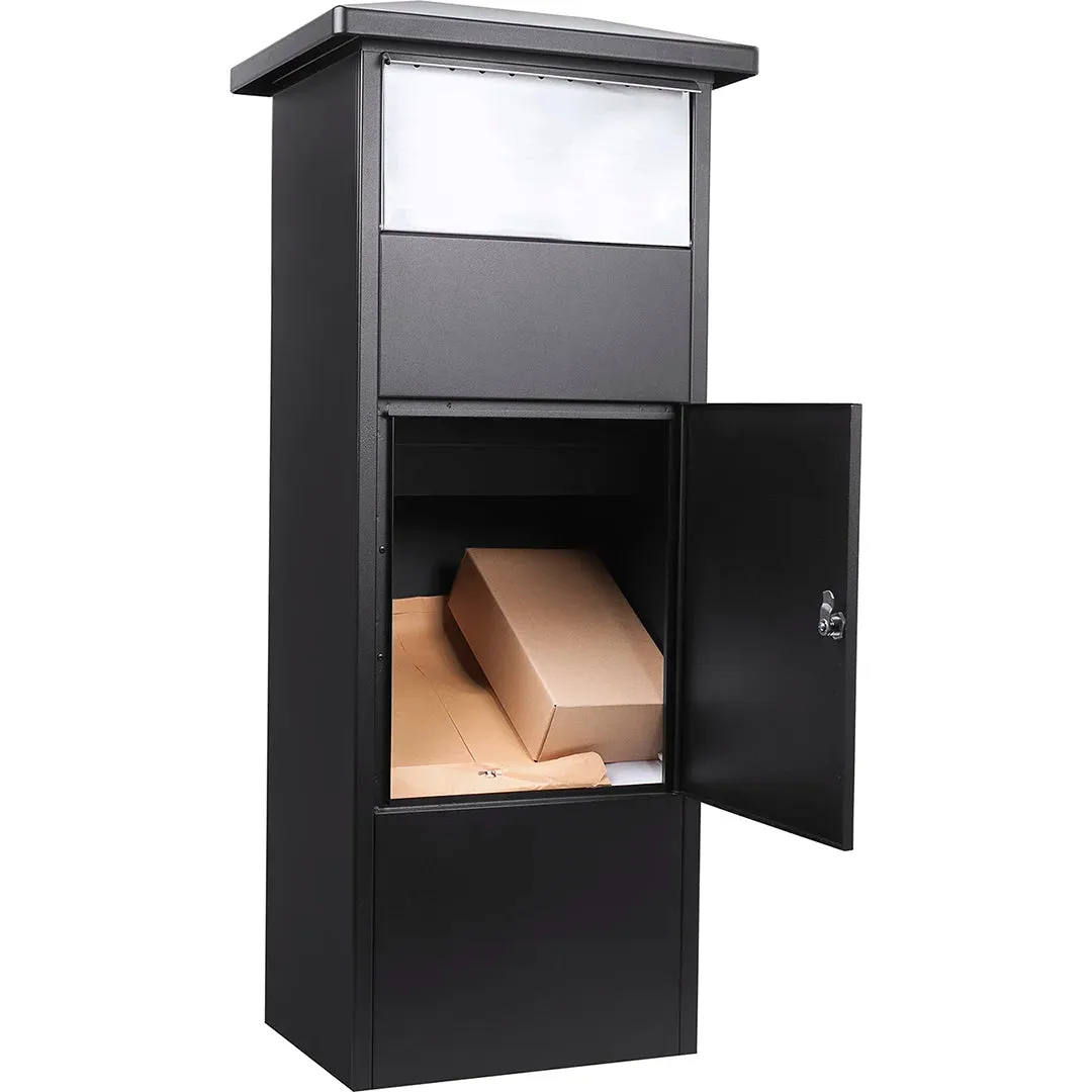 Barska MPB-500 pakketbox met klep zwart staal