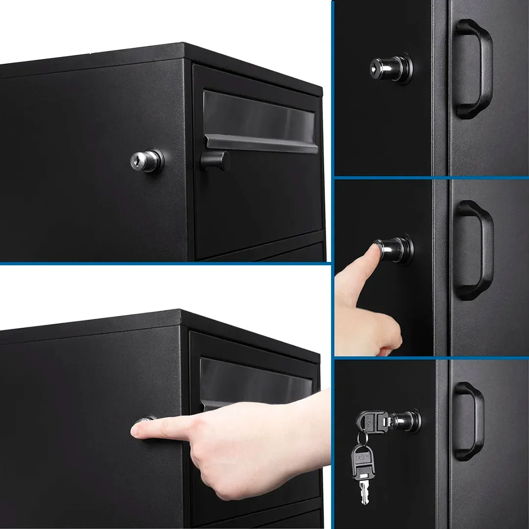 Barska MPCB-100 pakketbox brievenbus staal 3-vaks