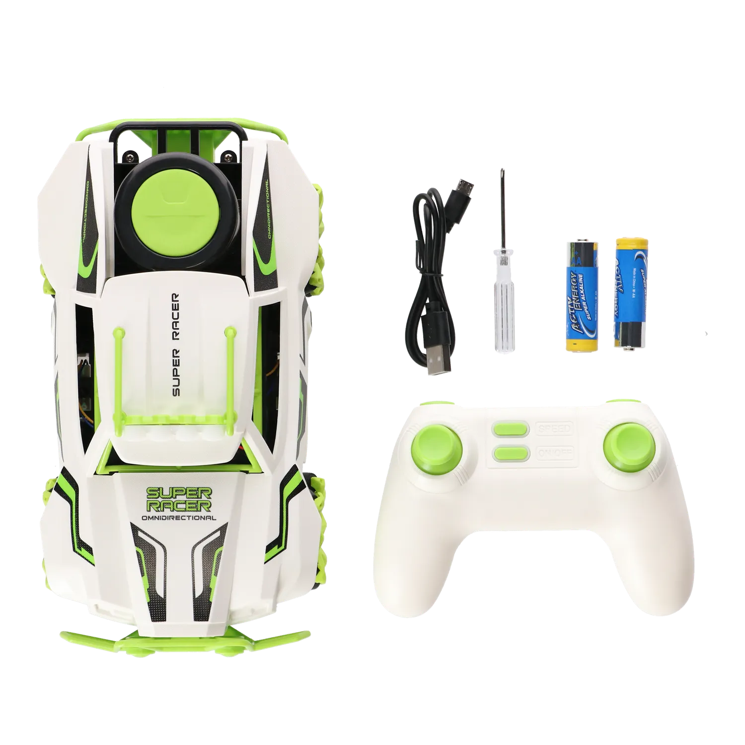 Maginon RCC-1 Bestuurbare Auto Wit-Groen 13 km/u