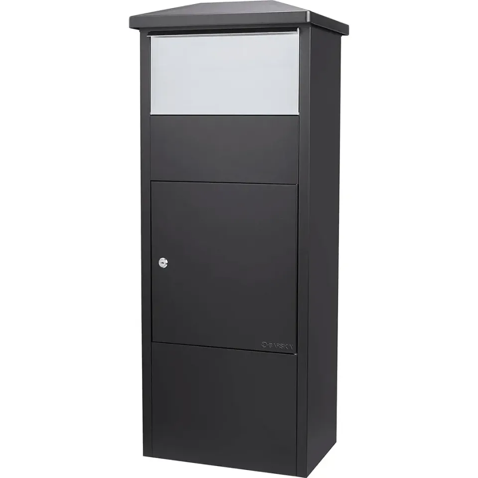 Barska MPB-500 pakketbox met klep zwart staal