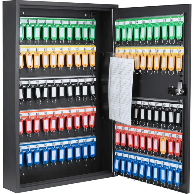 Barska CB13366 sleutelkast 100 sleutels zwart combinatieslot