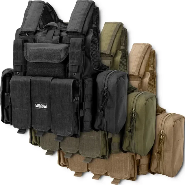 Barska Loaded Gear VX-300 tactisch vest zwart 7 vakken