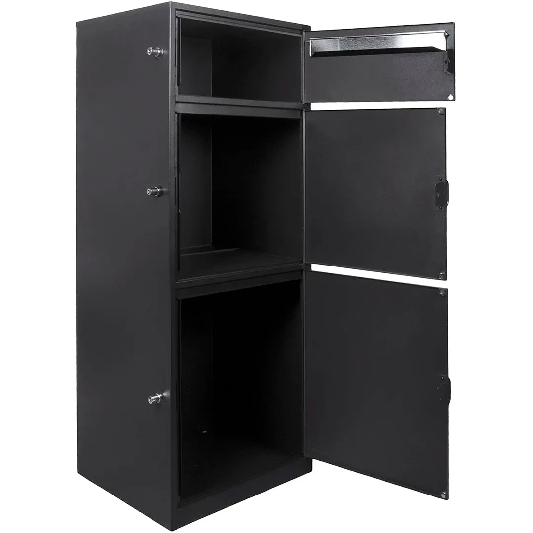 Barska MPCB-100 pakketbox brievenbus staal 3-vaks