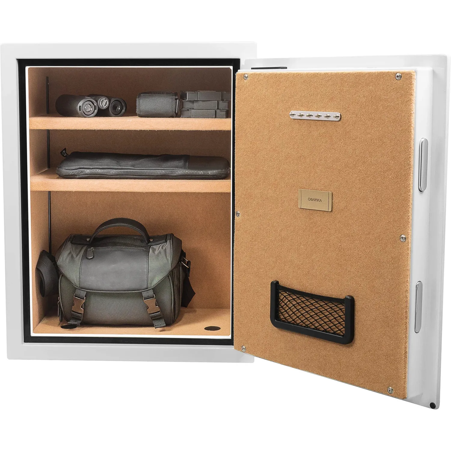 Barska biometrische kluis 127L brandwerend wit vingerafdruk