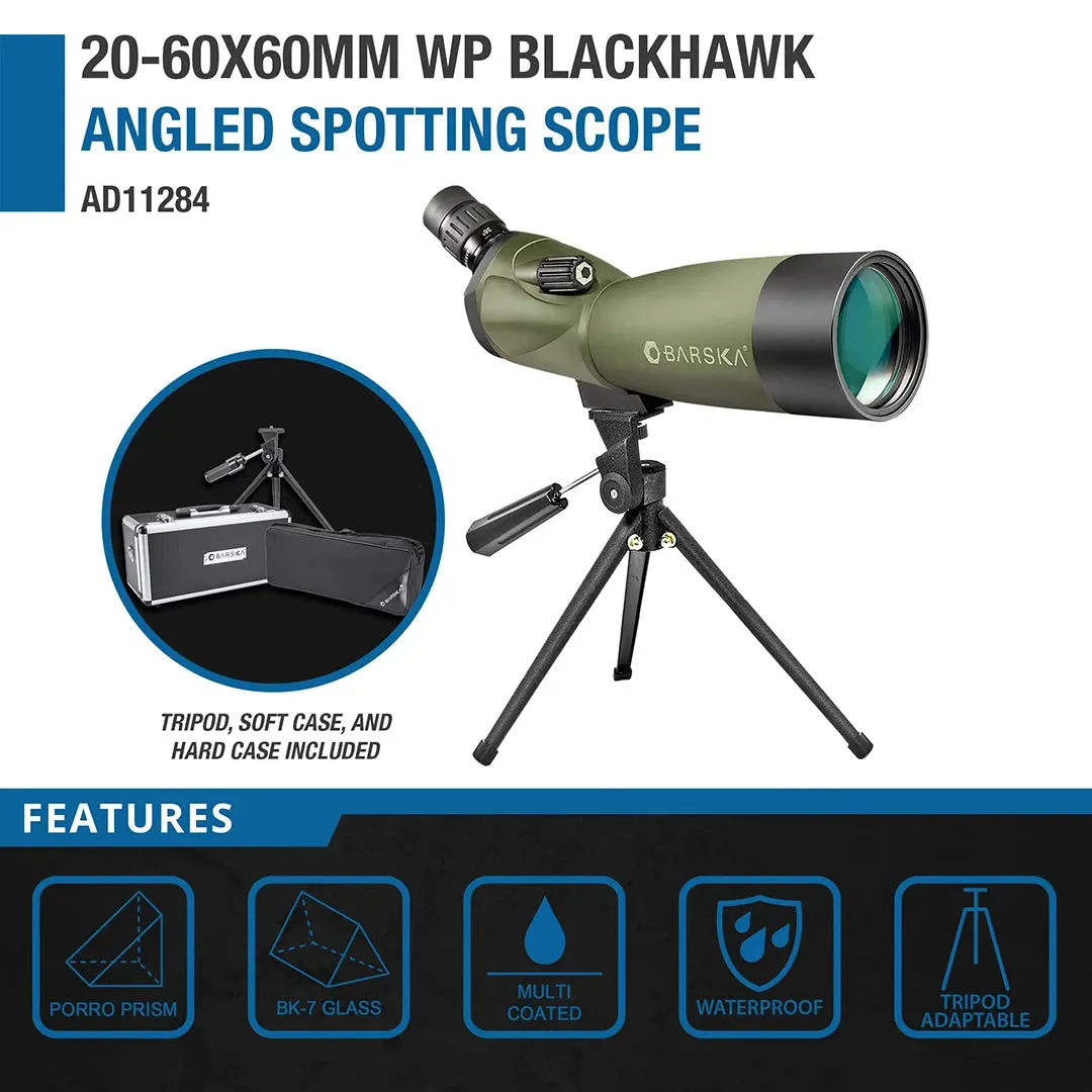Barska Blackhawk AD11284 spotting scope 20-60x60 angled