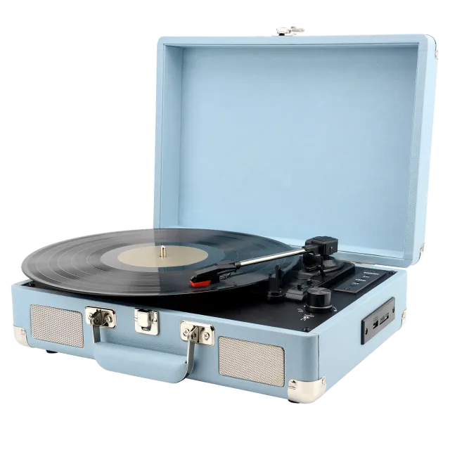 Maginon RRP-1 retro platenspeler bluetooth blauw B-ware