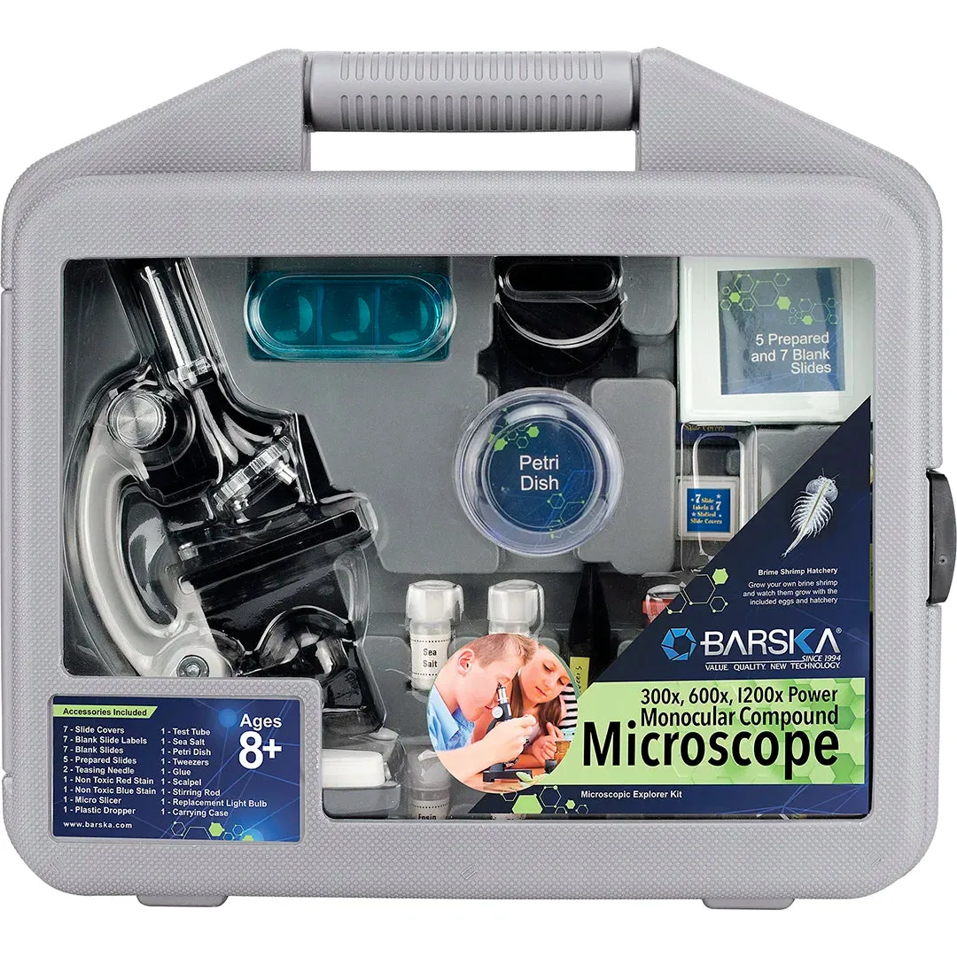 Barska AY12938 microscoopset 300x-1200x met koffer