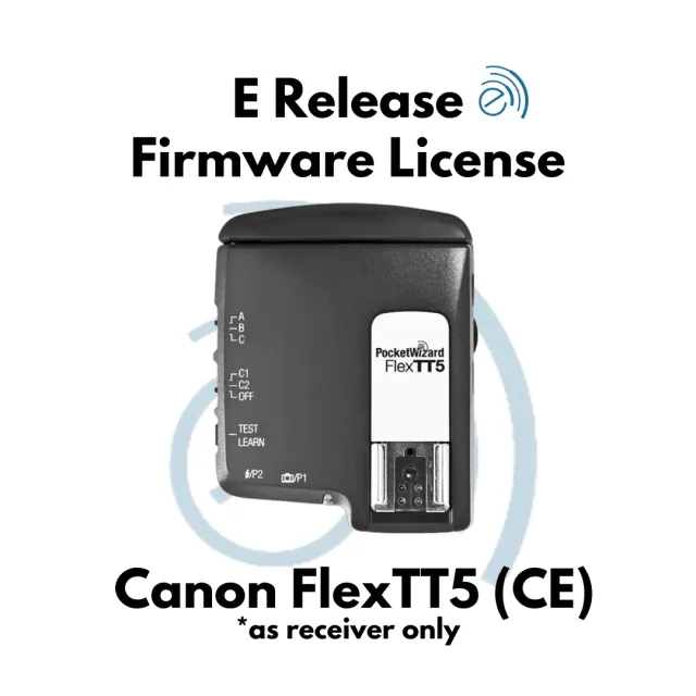 PocketWizard FlexTT5 Canon E Release firmwarelicentie CE ontvangst