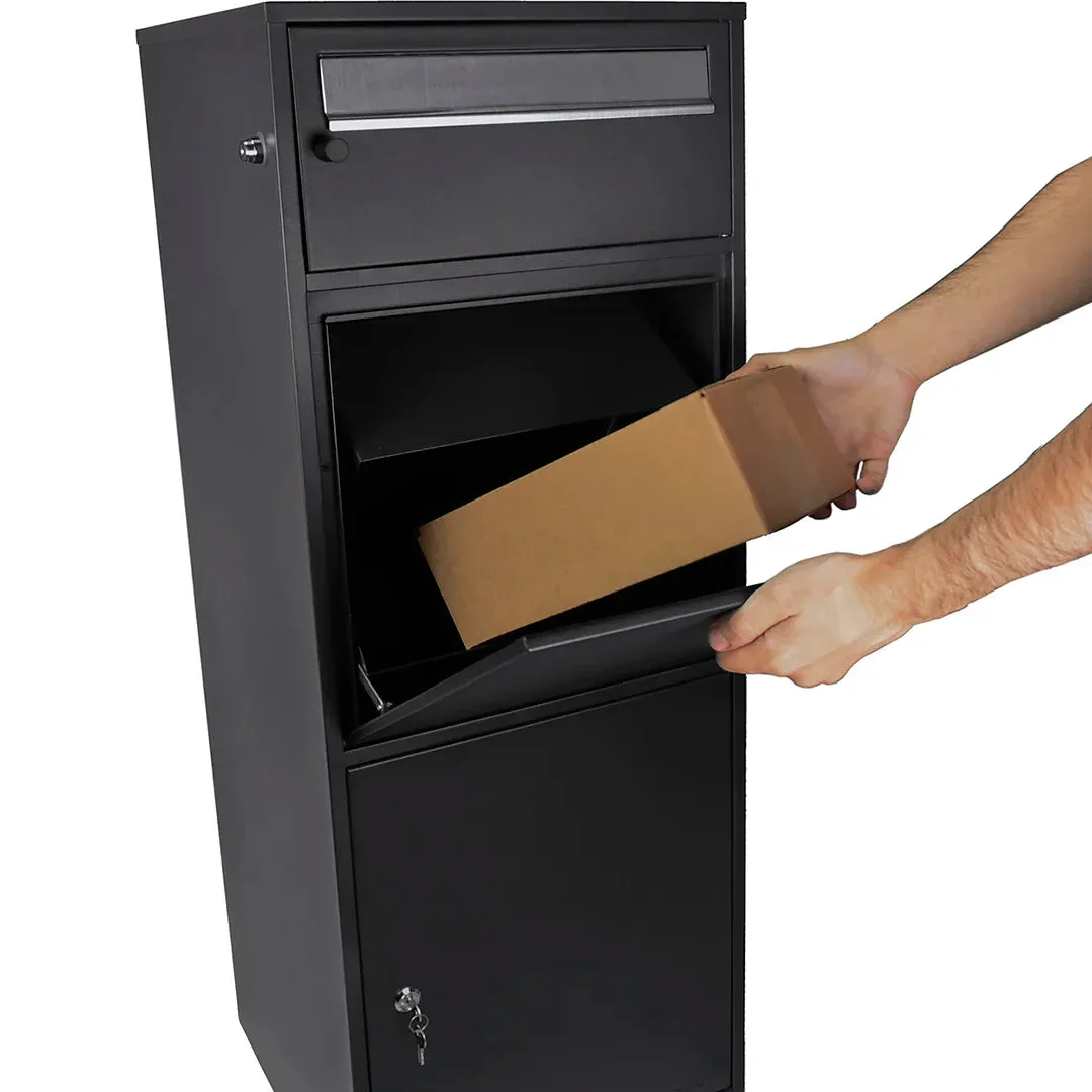 Barska MPB-700 brievenbus pakketbox staal zwart