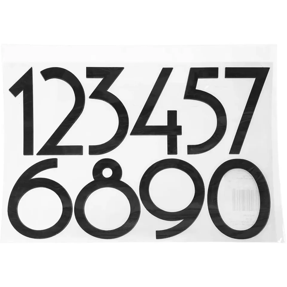 Barska AF13714 huisnummer stickers 10 cm zwart 40 stuks