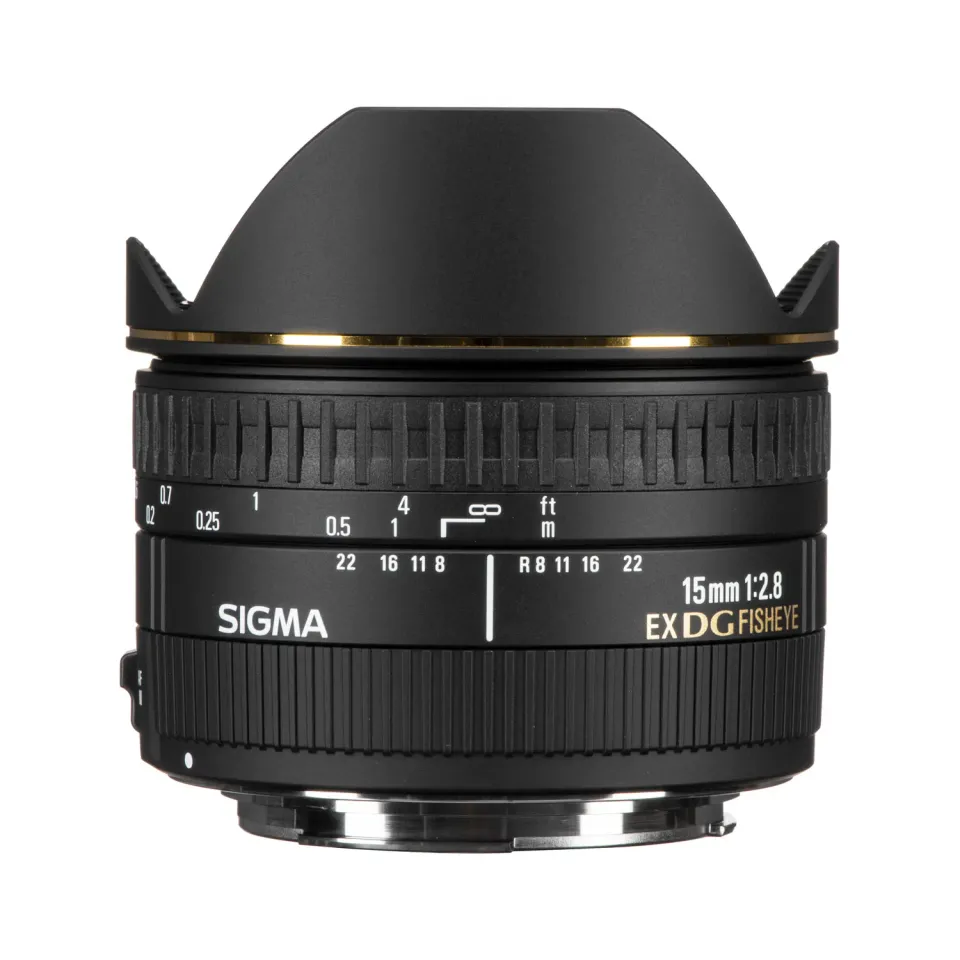 Sigma 15mm f2.8 EX DG objectief fisheye diagonal