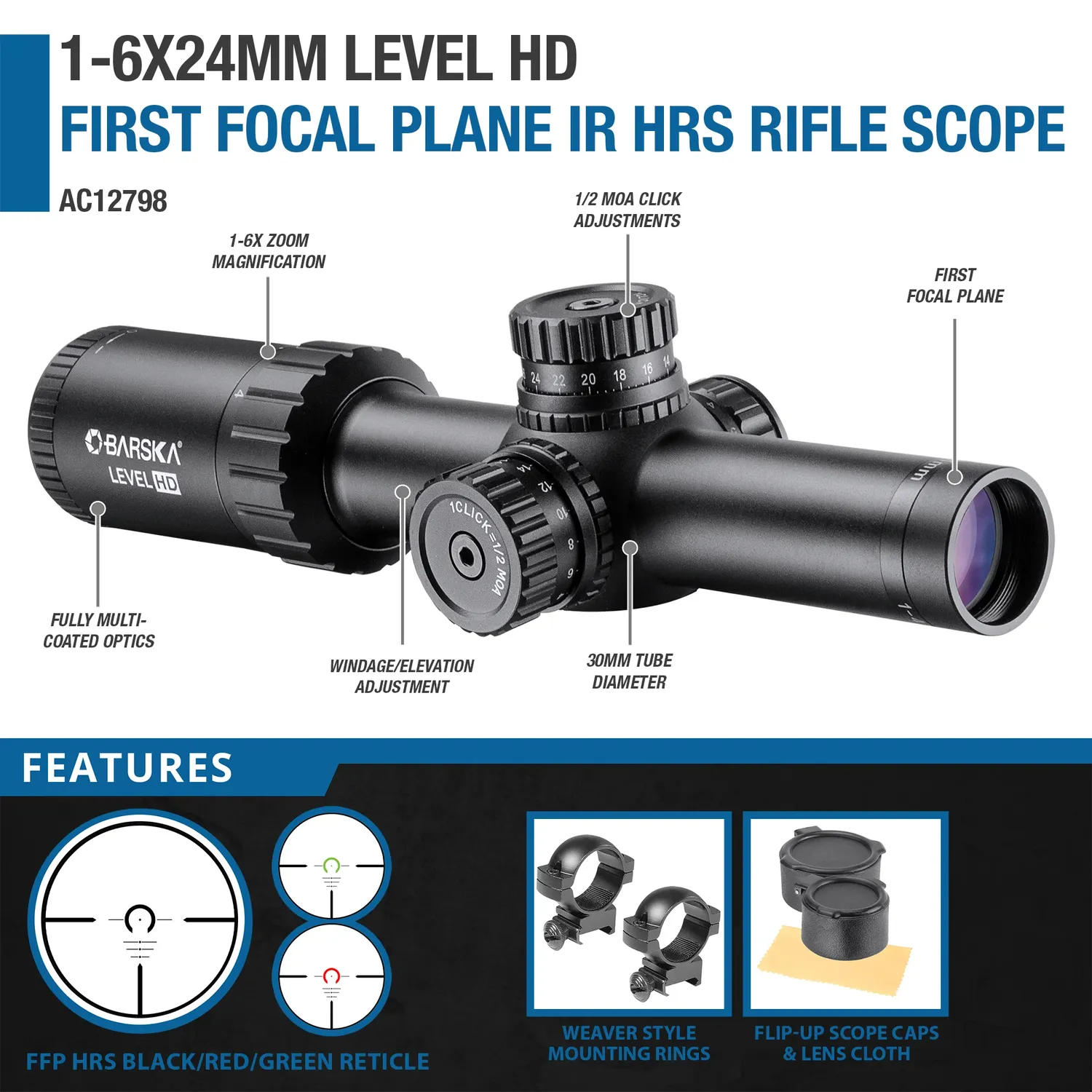 Barska Level HD AC13026 richtkijker 1-6x24 FFP