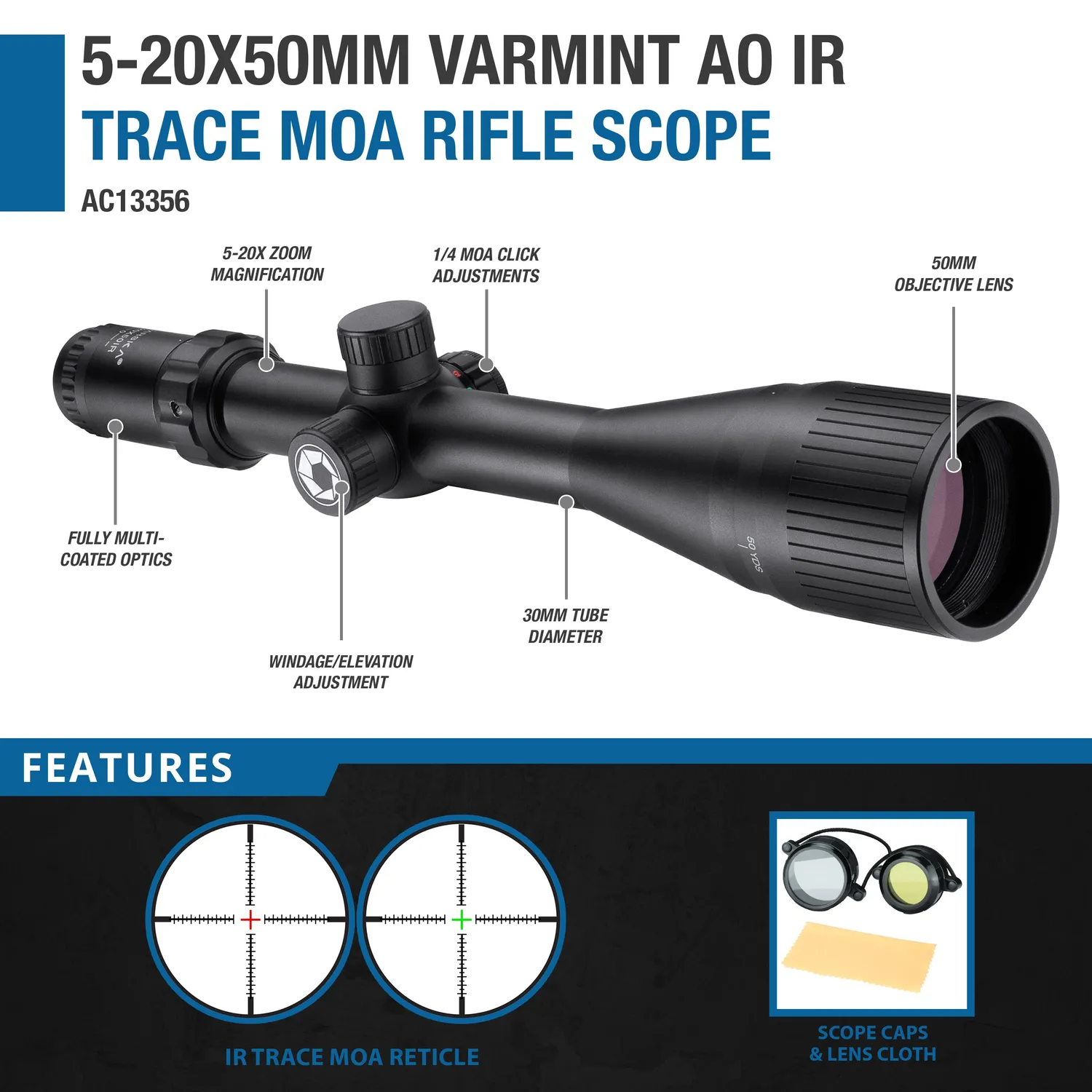 Barska Varmint 5-20x50 richtkijker verlicht AC13356