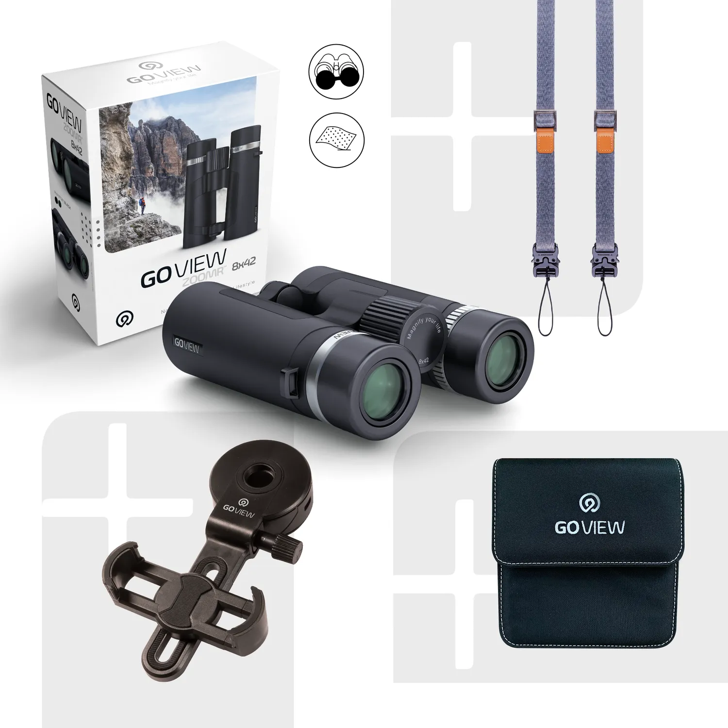 Go View ZoomR 8x42 verrekijker groot beeldveld