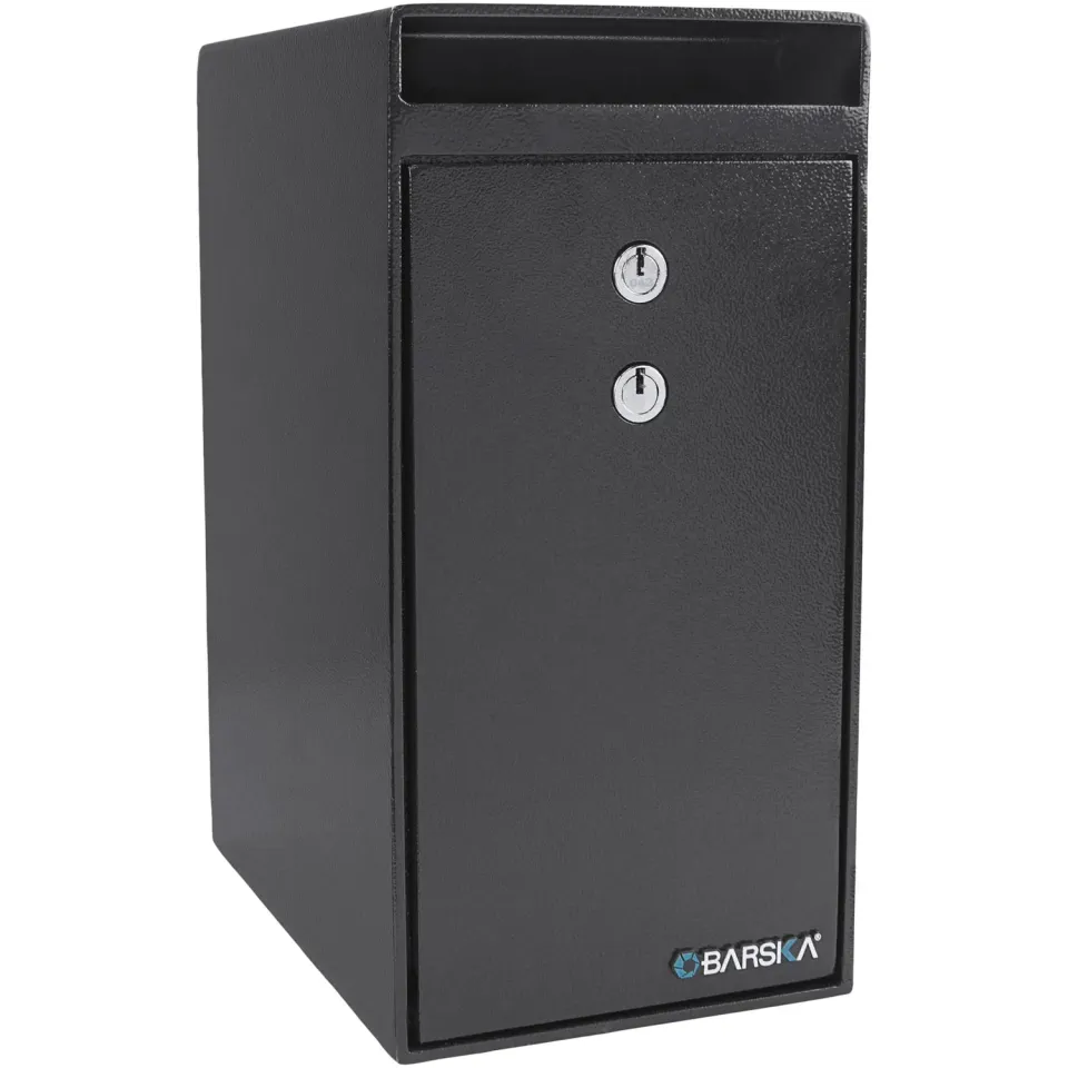Barska AX13558 afroomkluis Dual Key inwerpsleuf staal