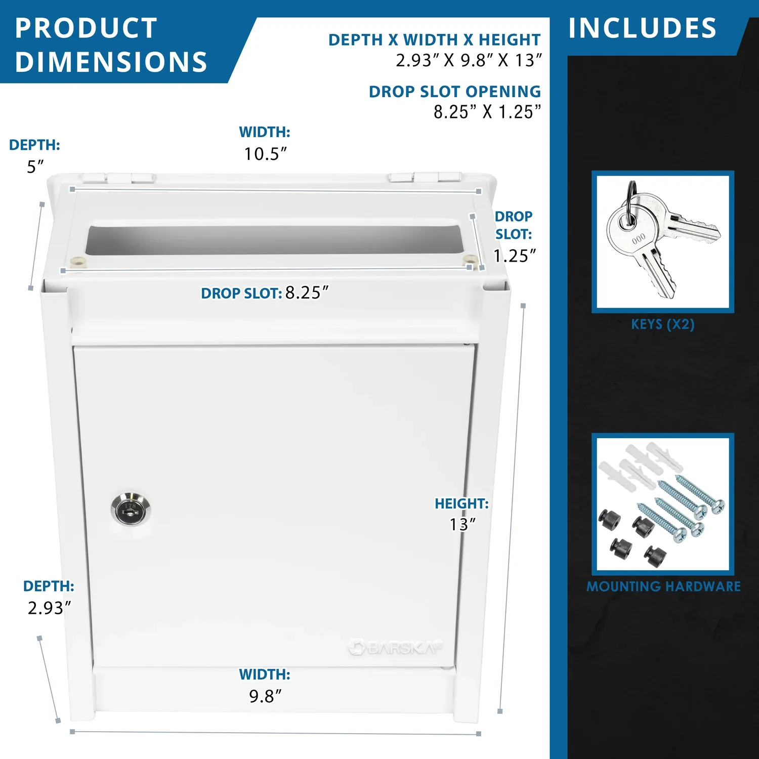 Barska CB14076 inworpbox met slot wandmontage